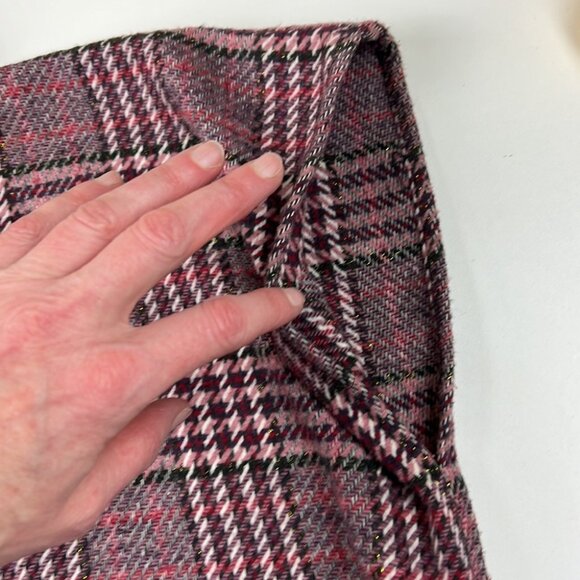 St. Bernard Plaid Gingham Cape Faux Fur Collar - Picture 6 of 10